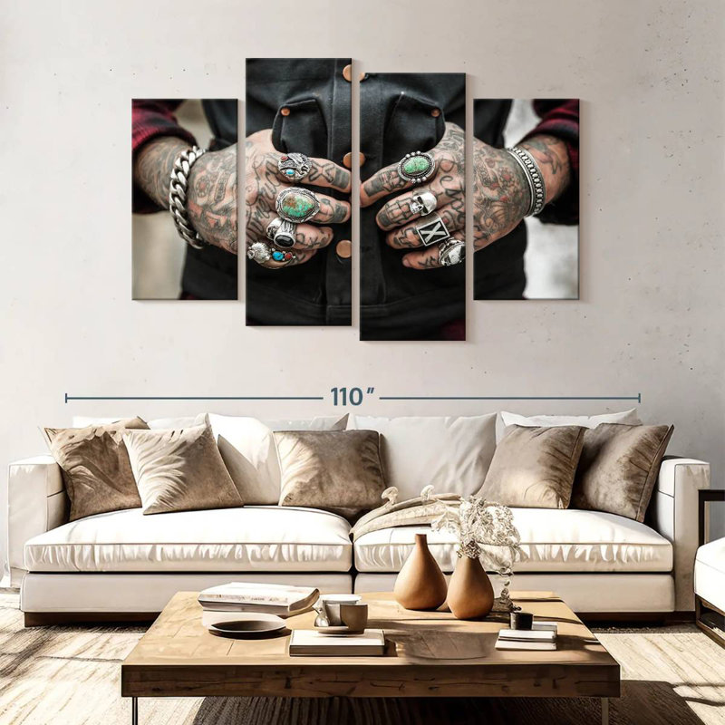 Senne Tattoos, 54" H x 84" W