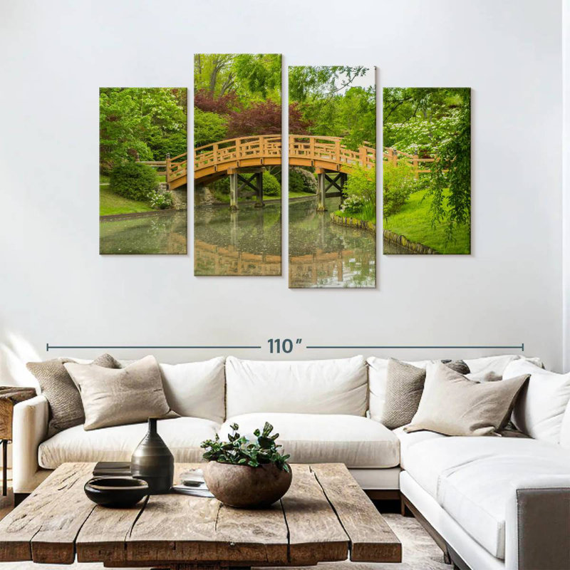 Pont de jardin japonais Sireci, H 54 po x l 84 po