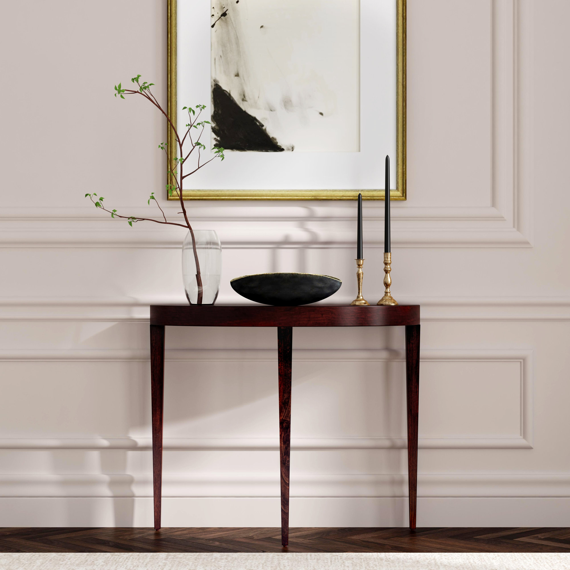 Kal 36'' Console Table, Dark Cherry