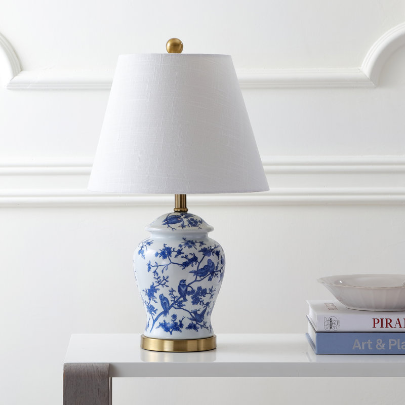 Eldredge Iron Novelty Lamp, Blue/White