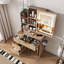Bureau de coiffeuse moderne avec éclairage DEL, prise de courant et rangement-1413406270