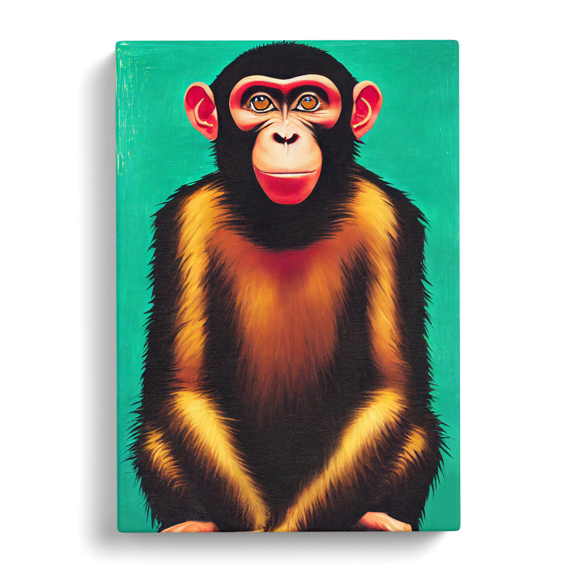 The Wonderful Monkey - Wrapped Canvas Print, 50cm H x 35cm W x 3cm D
