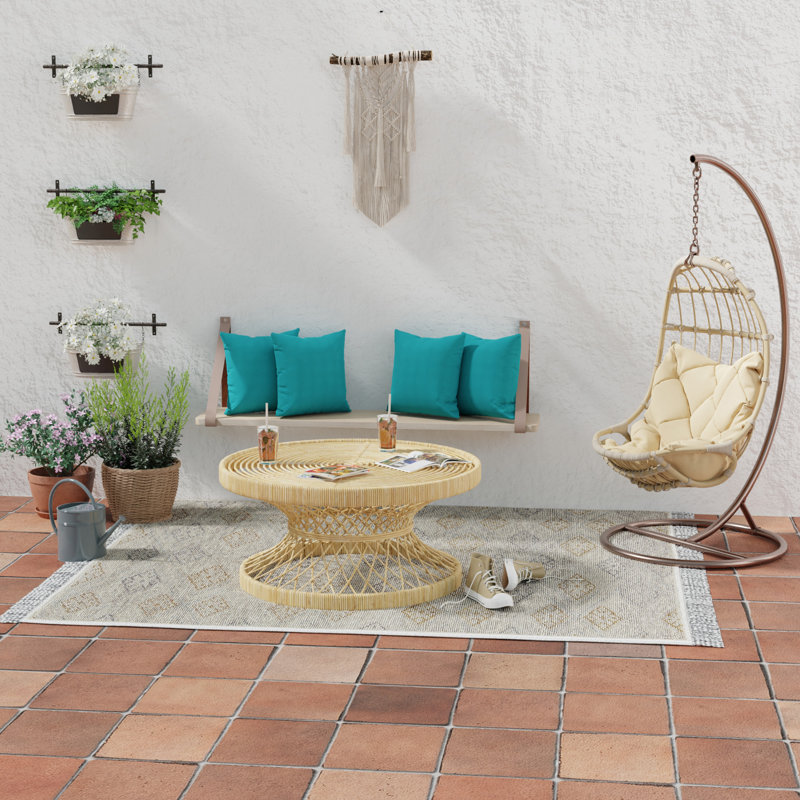 Sunbrella Outdoor Throw Pillow, Canvas Peacock Teal, 16" H x 16" W