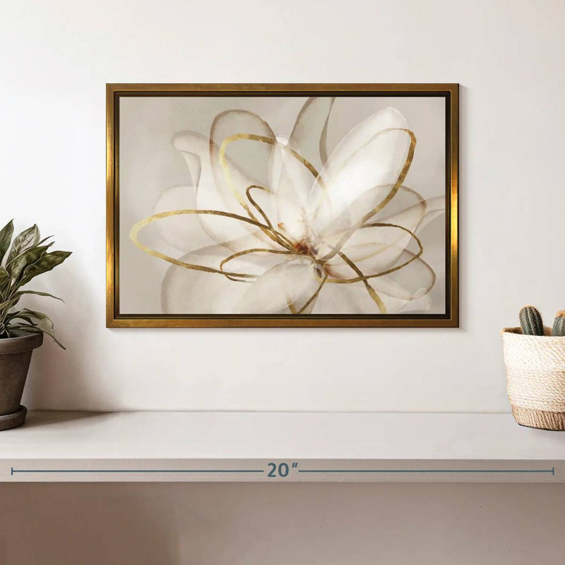 Beauté transparente, Cadre flottant doré, 13 po x 9 po