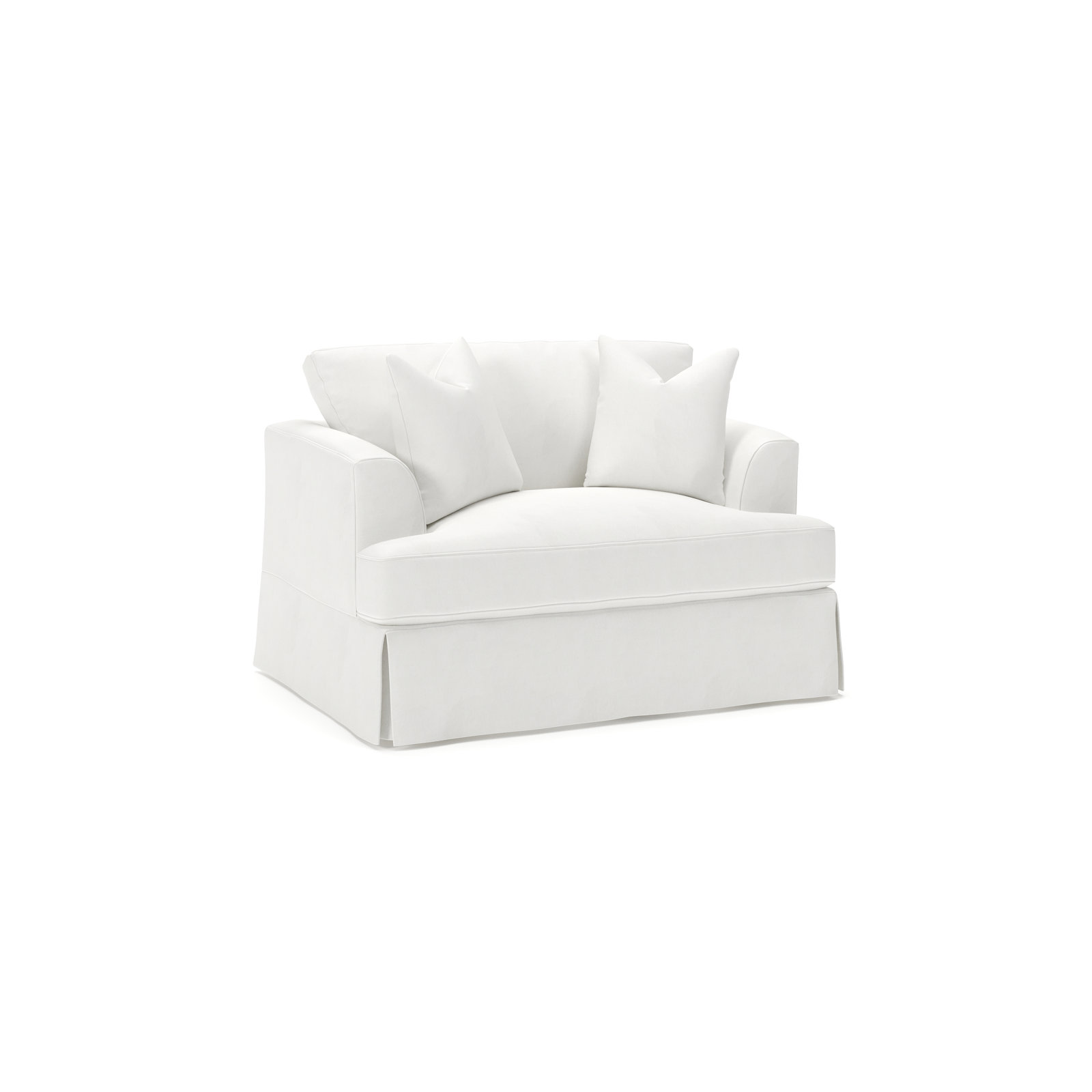 Lucia Armchair - Custom Upholstery by Wayfair™, Classic Bleach White Twill
