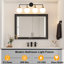 Luminaire de salle de bain à intensité variable avec abat-jour en verre opale lait 5,9 po Romale-336164282-344950976