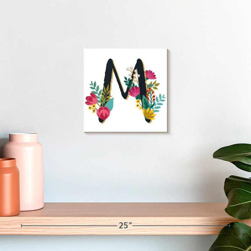 Keiri Romantic Luxe Monogram M Black, 10" H x 10" W