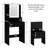Herdon Solid and Manufactured Wood Lighted Mirror Vanity Set with Stool-2081332378