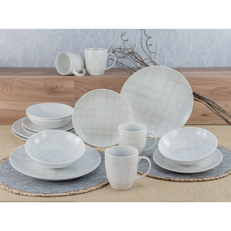 Shabby Chic Piece Porcelain China Dinnerware Set - Service for 4