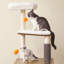 Habitation pour chat 52,8 pouces avec auto-toiletteuse-1935129227