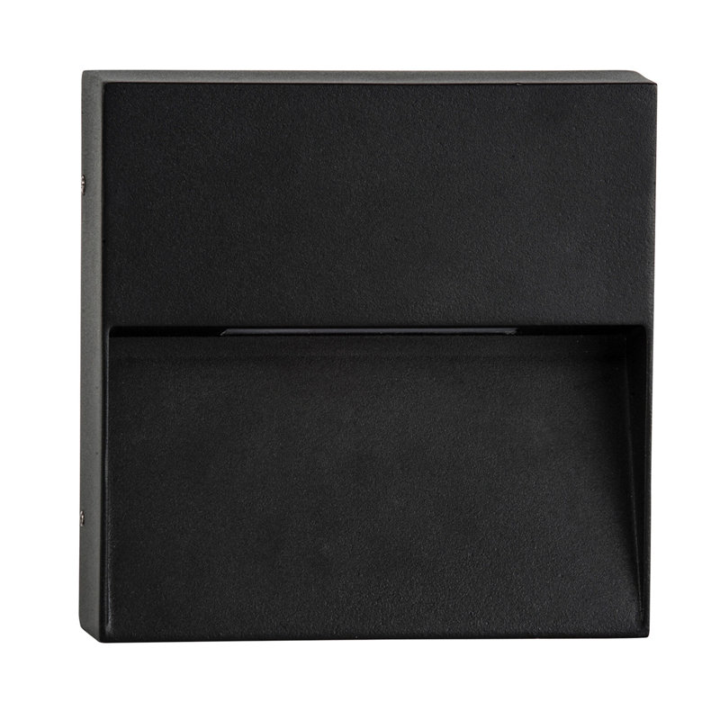 Jeromy Integrated LED Outdoor Flush Mount, Black