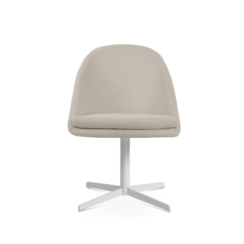 Avanos 4 Star Swivel Side Chair, Off White, White