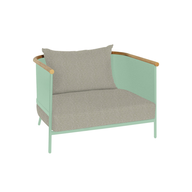 Riad Outdoor Lounge Chair, Pastel Green, Panamone Green