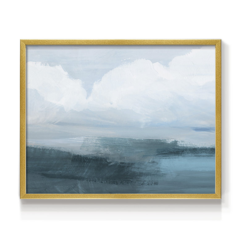 Azure Rising I -Framed Print - Restickable, 11" H x 14" W