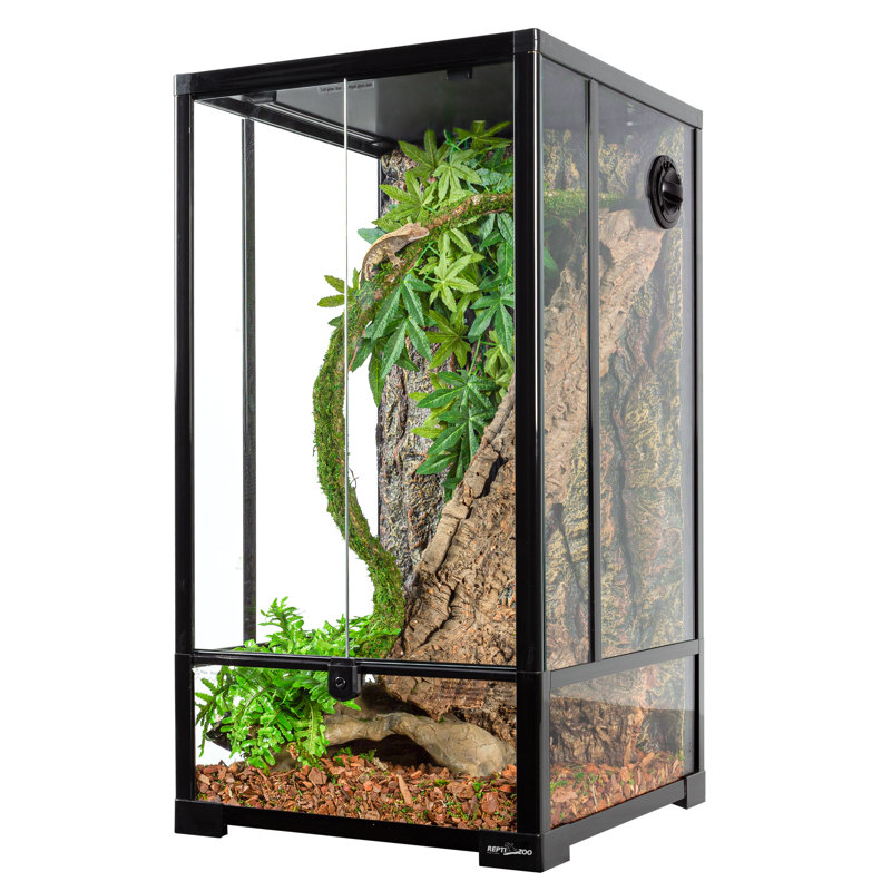 16 in. x 16 in. x 30 in. Glass and Plastic Reptile Terrarium