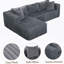Canapé modulaire à compression en L de 105 po, revêtement moelleux, structure entièrement en mousse (sans ressorts), 6 coussins, emballé sous vide, peu encombrant pour le salon, la chambre à coucher, l’appartement (méridienne droite)-393756980-393756978