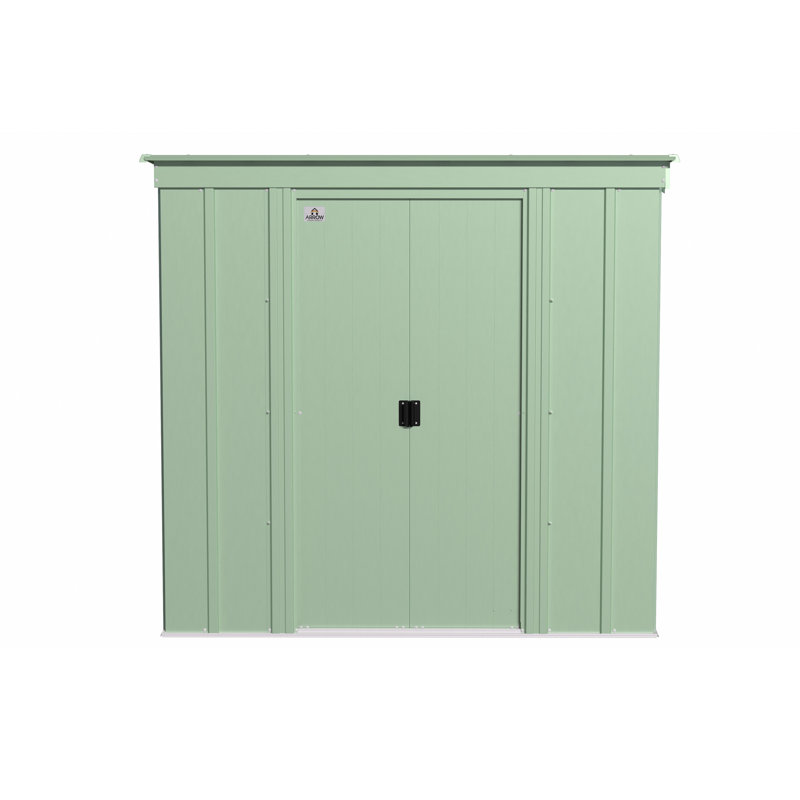 Sage Green 6 ft x 4 ft Galvanized Steel Tool Shed