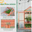 Garden Cold Frame Polycarbonate Greenhouse with Adjustable Shelves, Double Doors, Openable Top Covers, Grow House for Flower Vegetable Plants, 80 x 47 x 138cm, Orange