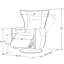 Fauteuil inclinable gris Hyland