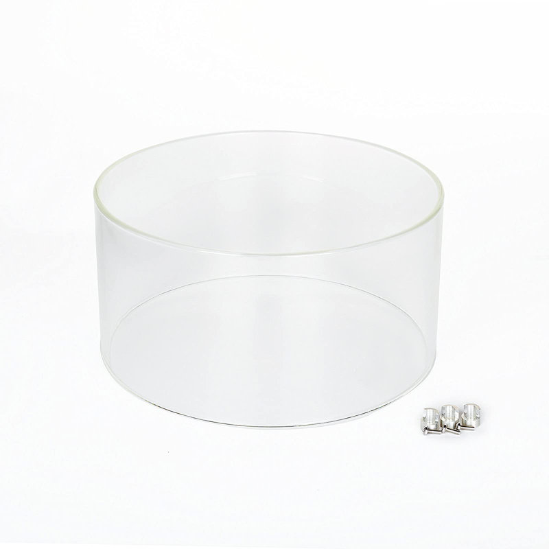 Chandell Round Glass Propane Smokeless Fire Column, Wind Glass Shield Only