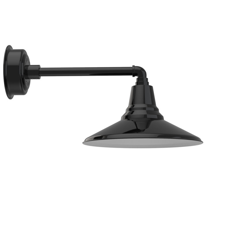 Wall Light, Black, 9.62" H x 14" W x 23.5" D