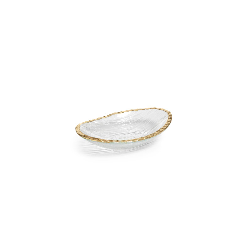 Mercer41 Hughe Glass Serving Bowl, 2" H x 8" W x 5" D