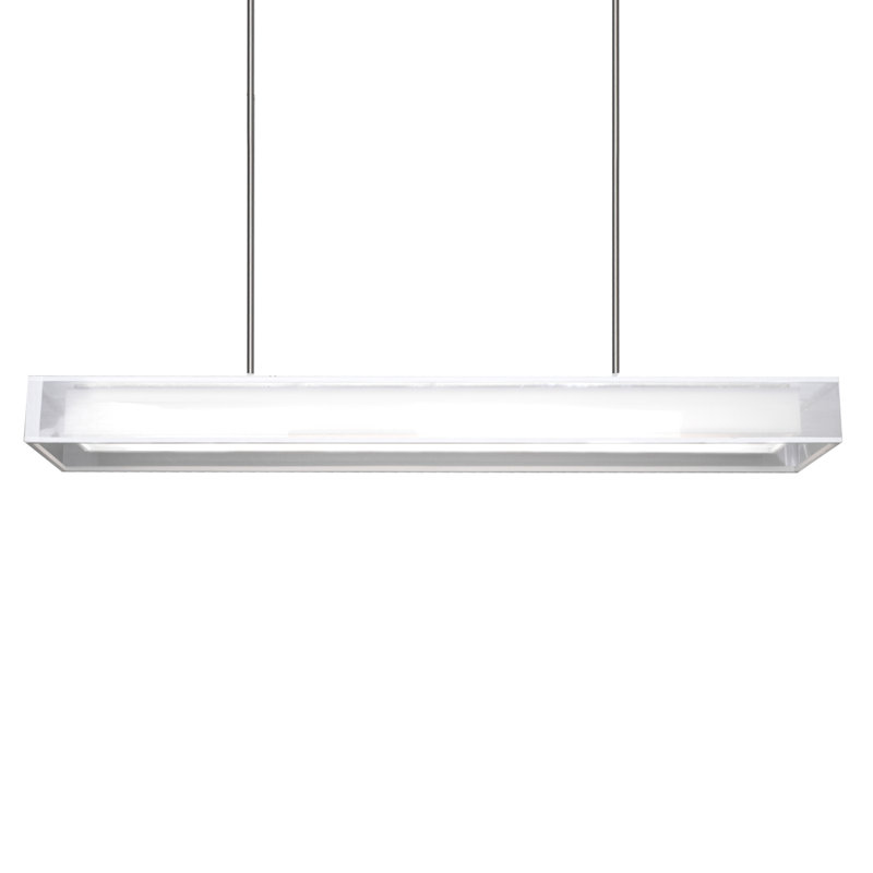 Covina 1 - Light LED Kitchen Island Pendant, White, 46.75" H x 54" W x 9.63" D