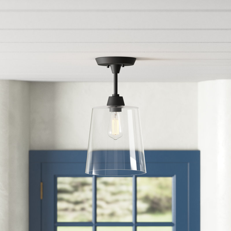Barba 1-Light Ceiling Light in Matte Black