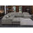 8-Person Chenille Sectional with Console and 2 Ottomans -1303107185