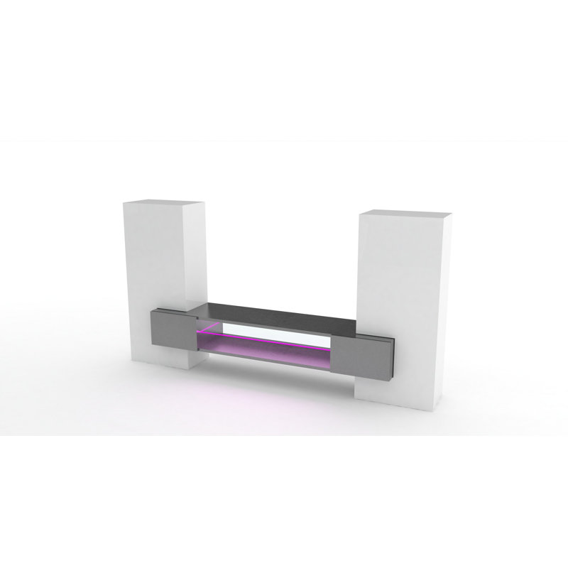 Michelle Unfinished Entertainment Centre for TVs up to 65", White/Grey