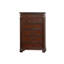 Commode 5 tiroirs en bois au fini brun