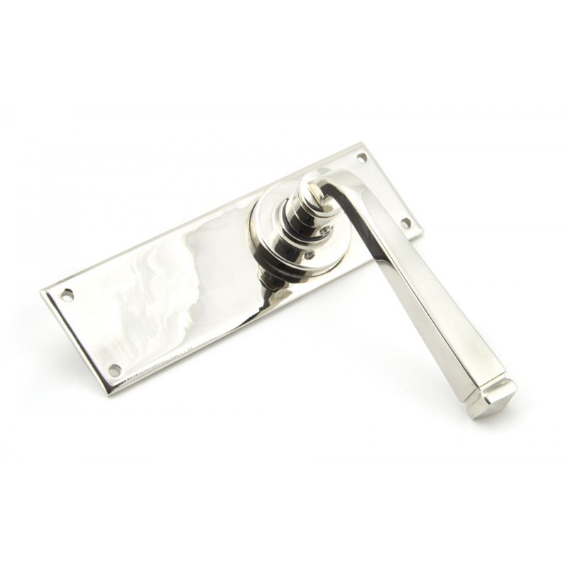 Avon Latch Door Handle Kit, Polished Nickel