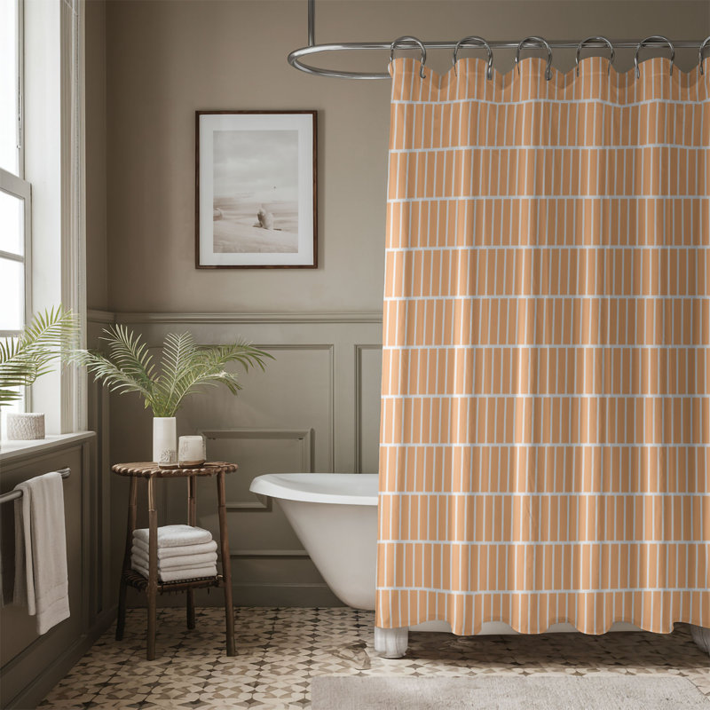 Rideau de douche Peach Mist, H 74 po x l 71 po
