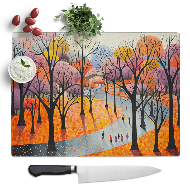 Central Park Minimalism  Glass Chopping Board