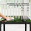 Wicker and Steel Patio Dining Set Table,-1722443789
