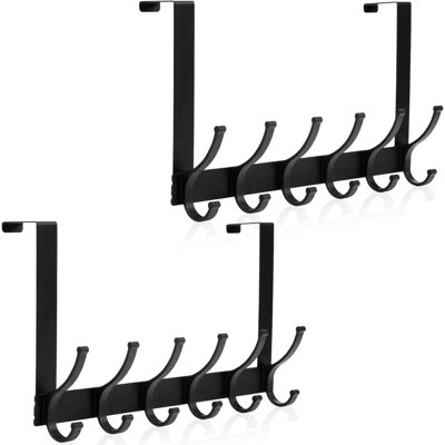 Door Hanger Hooks For Hanging (2Pack, Black)