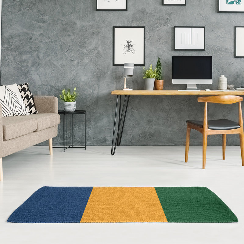 Striped Indoor Rug, Rectangle 5' x 3'
