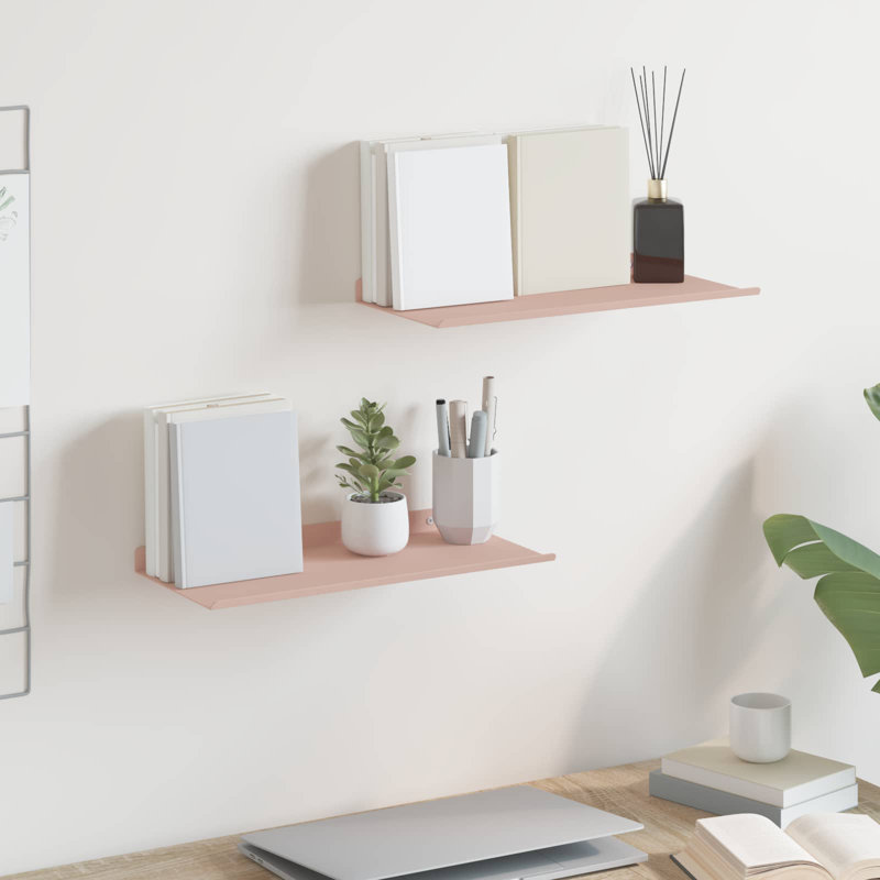Steel Floating Shelf, Pink