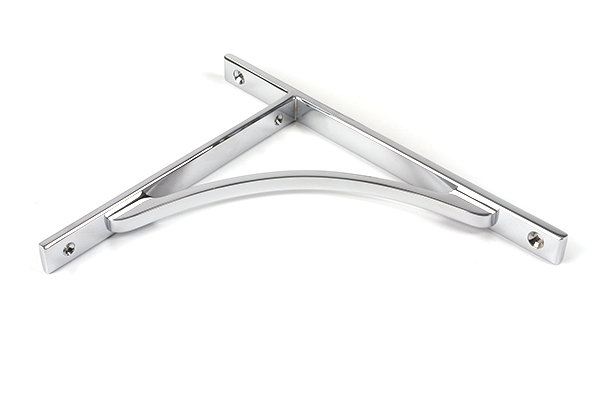 Apperley Shelf Bracket, 26cm H x 7.9cm W x 2cm D, Polished Chrome