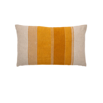 Tulum Stripe Ochre Lumbar Pillow Cover
