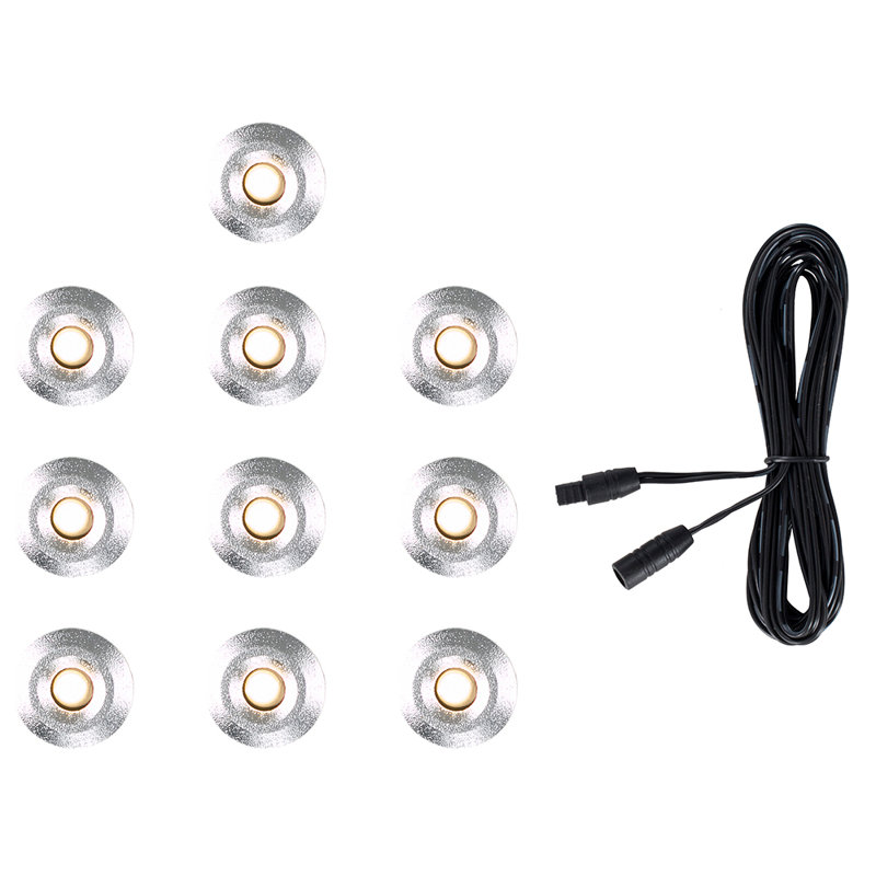 Plug-in Integrated LED Steel Deck Light, Warm White