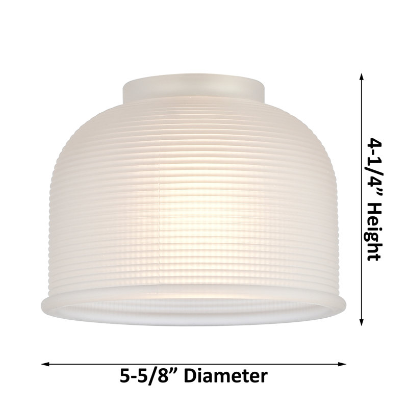 Plafonnier Dayton, Or satiné, Blanc