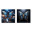 Butterfly Watery Blues - Ensemble de 2 insectes et insectes carrés-499515217-499515223