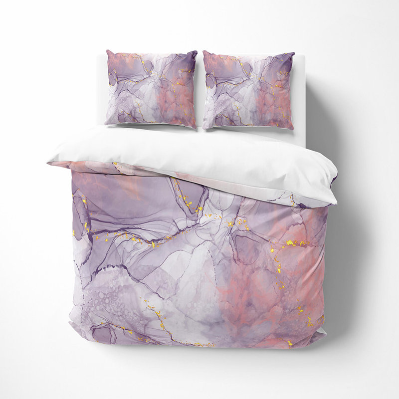 Polyester Abstract Duvet Cover, King Duvet Cover + 2 Standard Shams