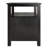 Escoto Black Square Nightstand is constructed from solid and engineered wood, 25 H, 20 W and 20 D