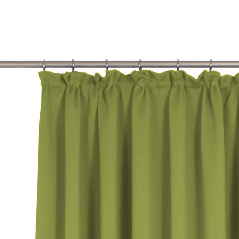 Marybel Room Darkening Single Curtain Panel, Green, 130cm wide x 345cm high