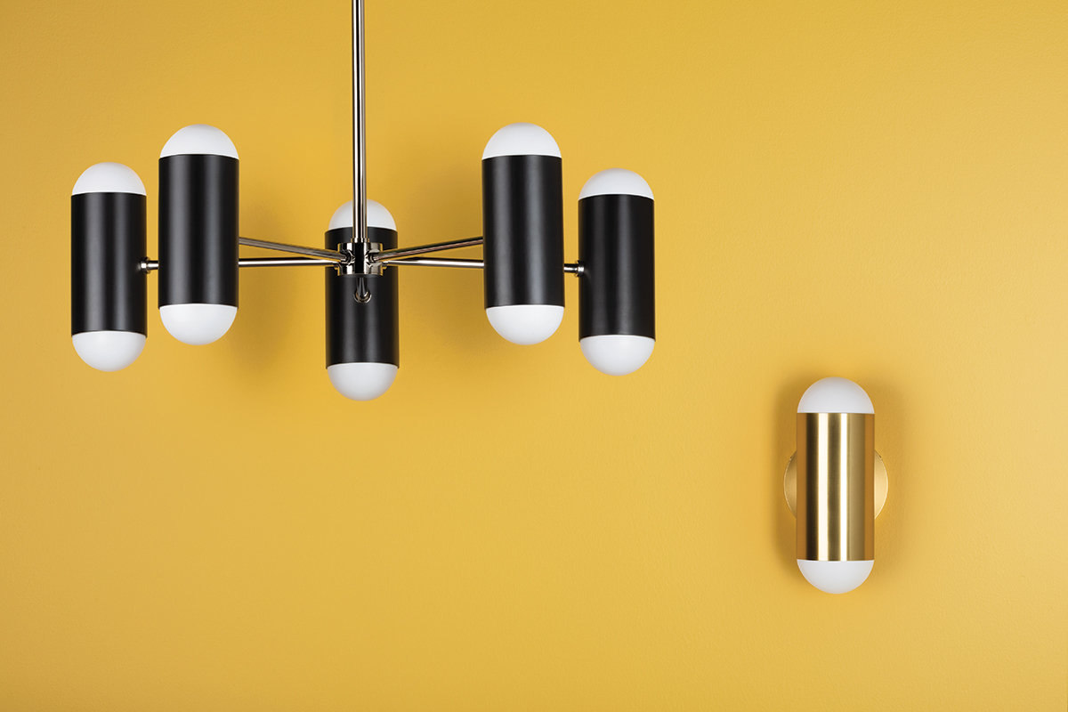 Kira 2-Light Armed Sconce, Aged Brass