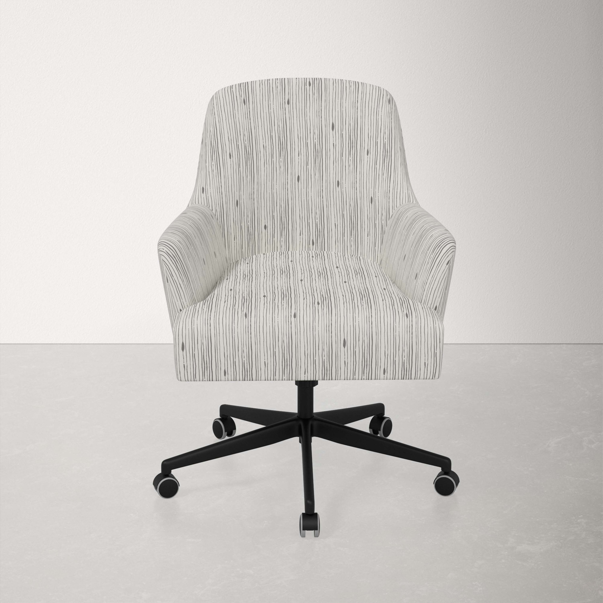 Aatos Swivel Office Chair, Shibori Stripe Grey