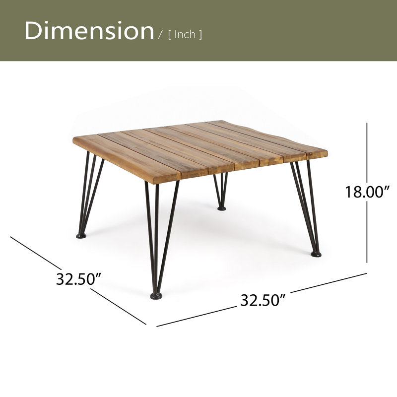 TABLE BASSE INDUSTRIELLE EN BOIS ET MÉTAL