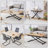 Brailee Metal Base Dining Table-521621466-521621467